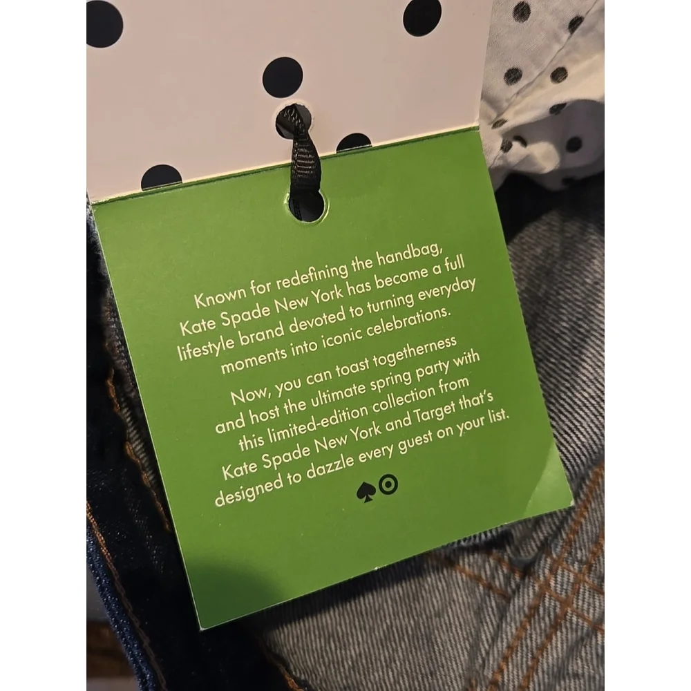 Kate Spade New York x Target 24 X 27” Straight Leg Wide Cuff Jeans Sz 00 (C-42)
